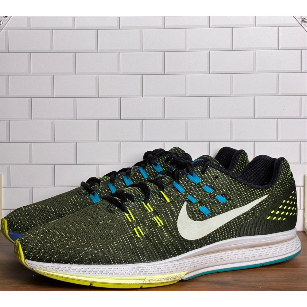 Nike Air Zoom Structure 19 Mens Running Shoes Black Volt Blue 806580-010 Size 12